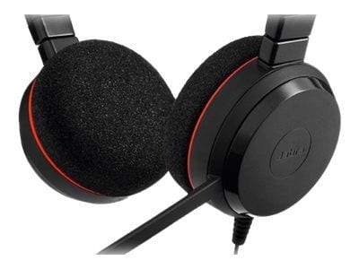 Jabra Evolve 20 UC Stereo Wired Headset / Music Headphones (US Retail  Packaging), Black
